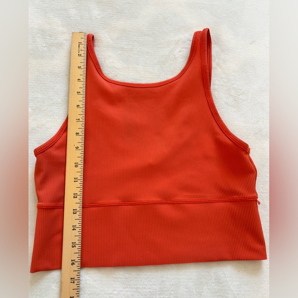 Lululemon Power Pivot Ribbed Tank Top - Size 10 - Oranges - Picture 5 of 9